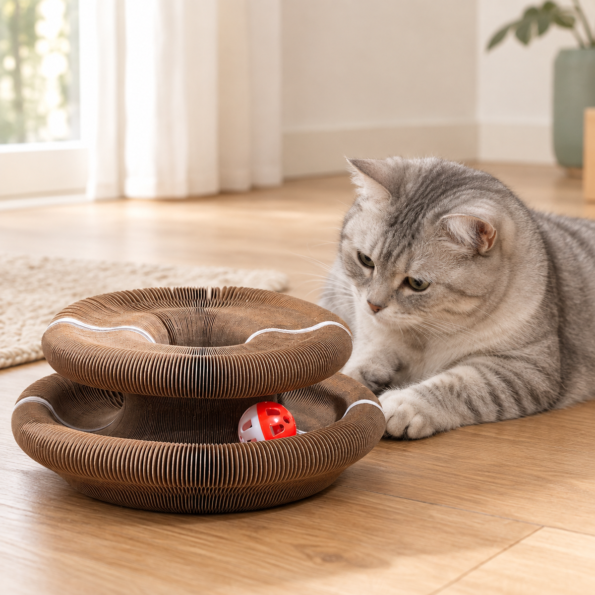 Arranhador Acordeão Magnético para Gatos