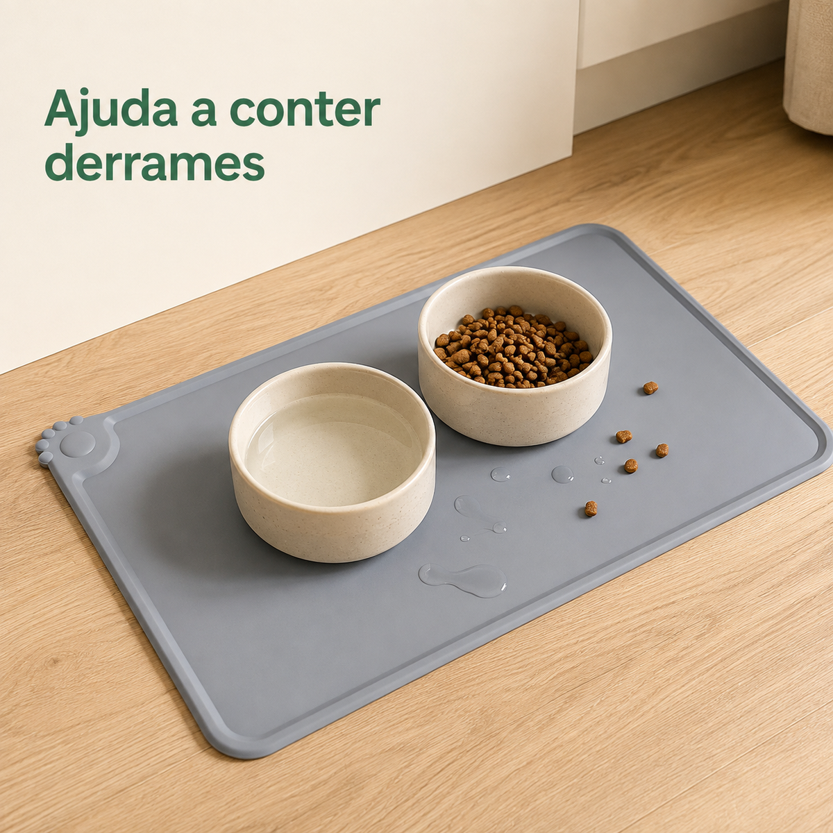 Tapete de Alimentação em Silicone para Cães e Gatos
