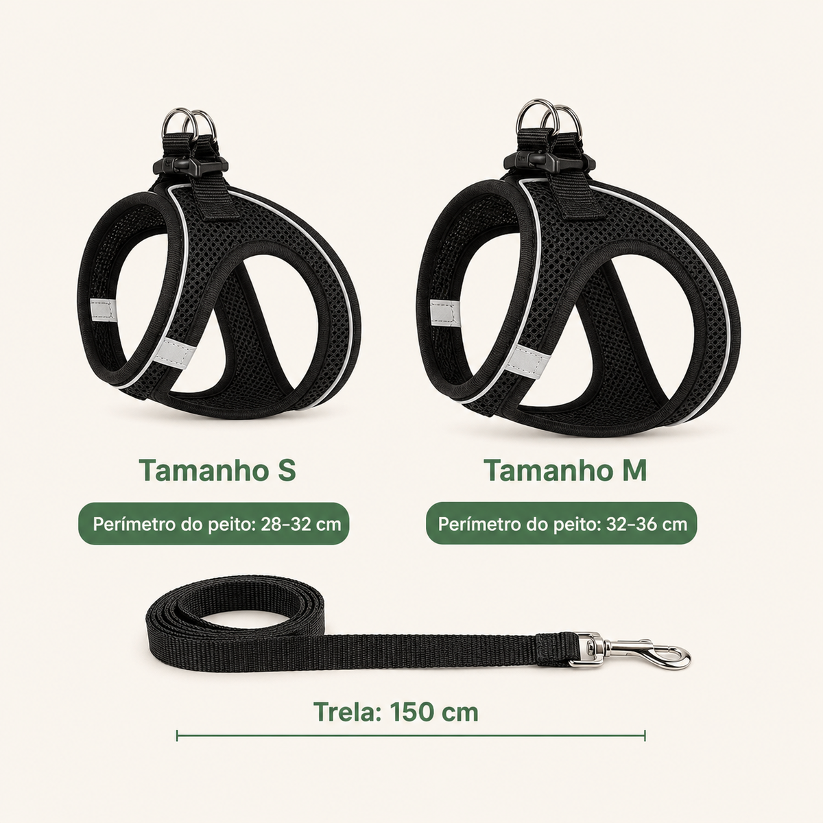 Arnês Refletor com Trela para Gatos