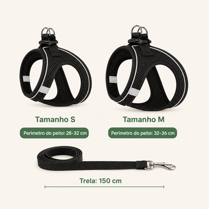 Arnês Refletor com Trela para Gatos