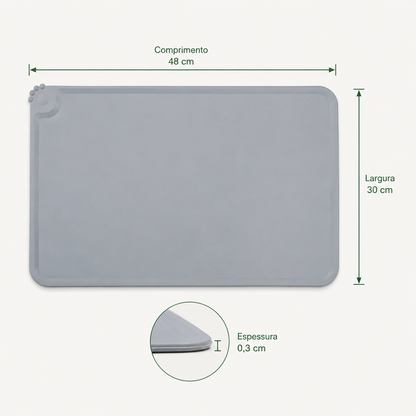 Tapete de Alimentação em Silicone para Cães e Gatos