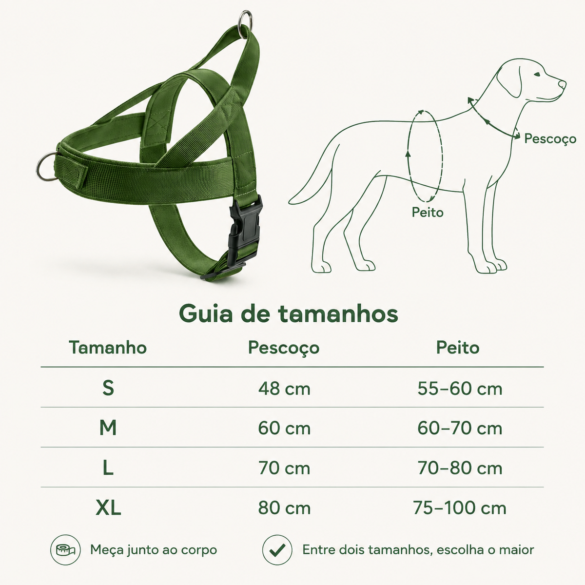 Peitoral Ajustável Acolchoado para Cães